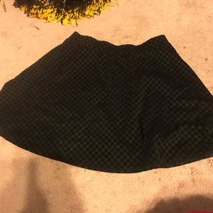 Black a line knee length skirt